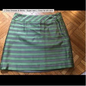 Super rare J. Crew tie silk skirt